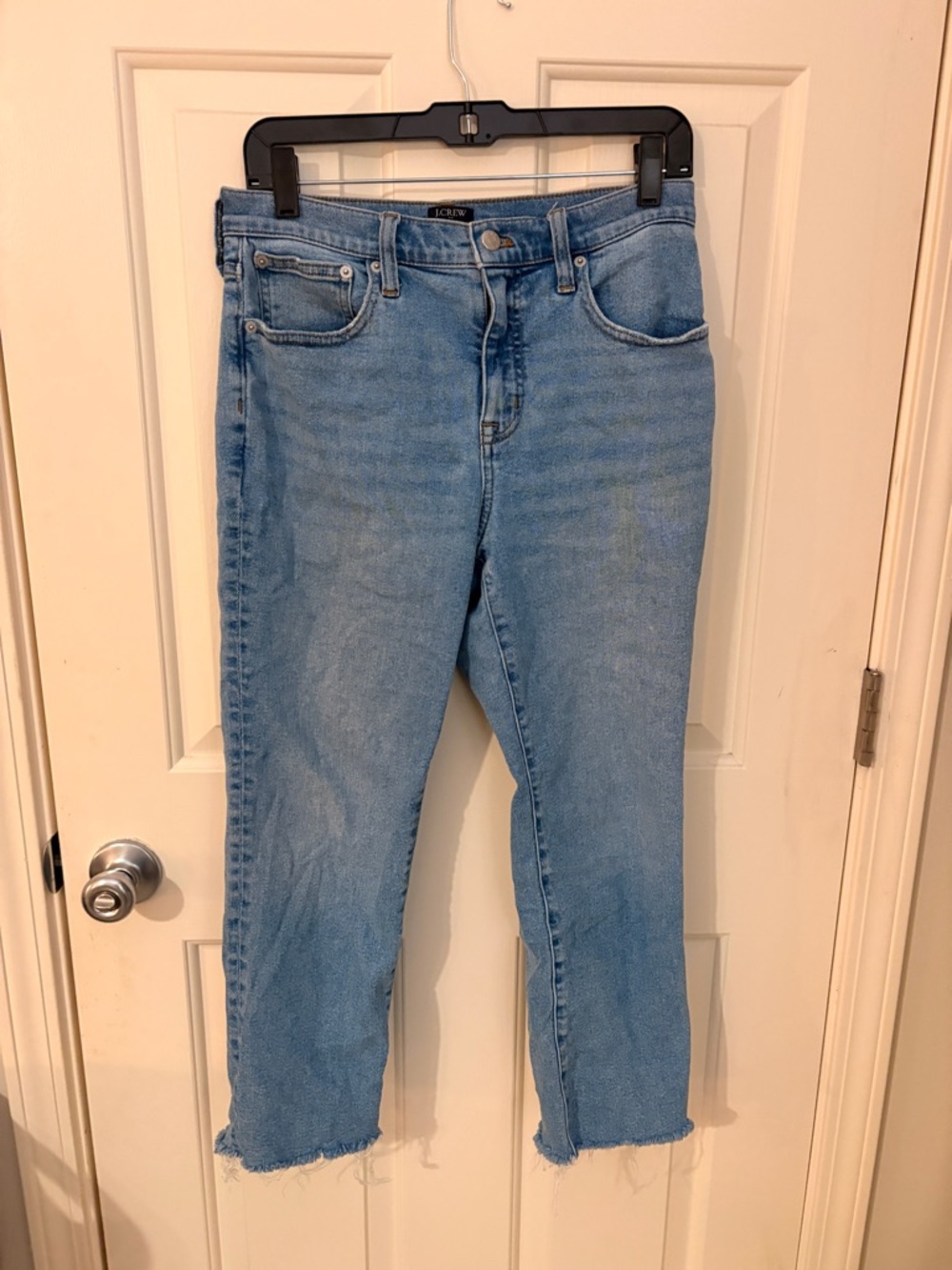 J. Crew Light Blue Cropped Straight-Leg Jeans
